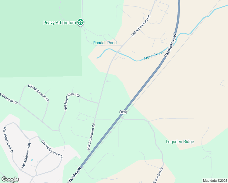 map of restaurants, bars, coffee shops, grocery stores, and more near 7945 Northwest Arboretum Road in Corvallis