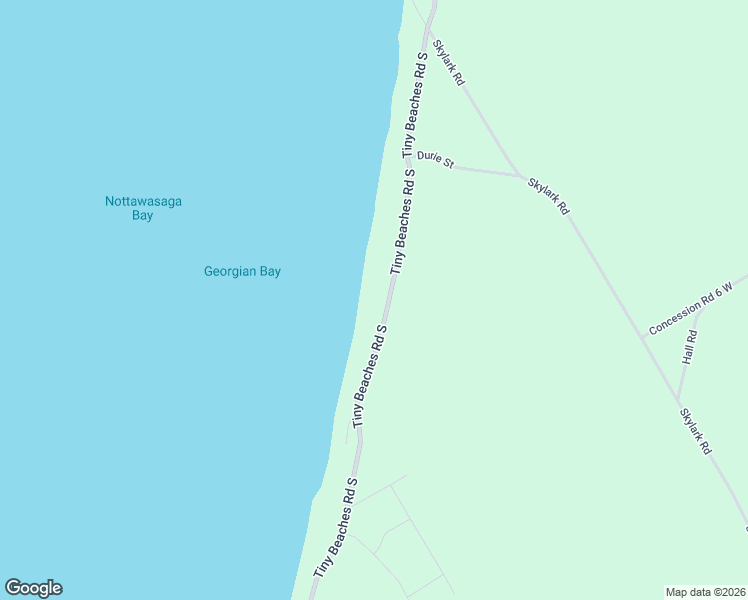 map of restaurants, bars, coffee shops, grocery stores, and more near 760 Tiny Beaches Road South in Simcoe County