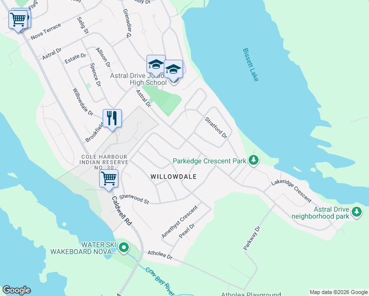 map of restaurants, bars, coffee shops, grocery stores, and more near 10 Shrewsbury Road in Dartmouth