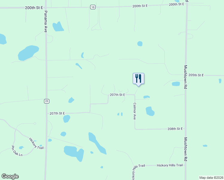 map of restaurants, bars, coffee shops, grocery stores, and more near 4461 207th Street East in Prior Lake