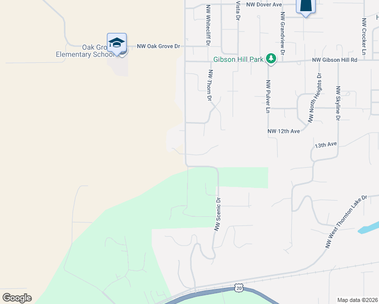 map of restaurants, bars, coffee shops, grocery stores, and more near 1217 Northwest Scenic Drive in Albany