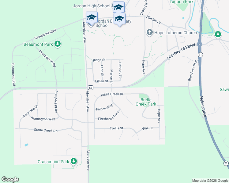 map of restaurants, bars, coffee shops, grocery stores, and more near 997 Bridle Creek Drive in Jordan