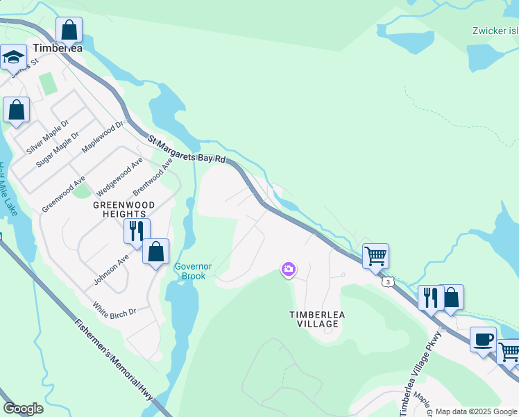 map of restaurants, bars, coffee shops, grocery stores, and more near 2152 Saint Margarets Bay Road in Timberlea