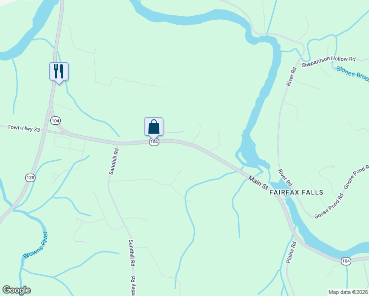 map of restaurants, bars, coffee shops, grocery stores, and more near 842 Main Street in Fairfax
