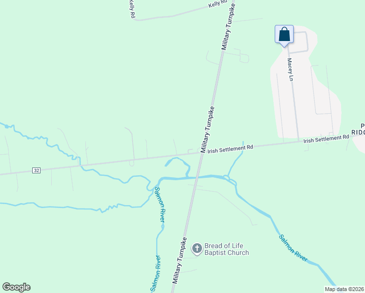 map of restaurants, bars, coffee shops, grocery stores, and more near 300 Irish Settlement Road in Plattsburgh