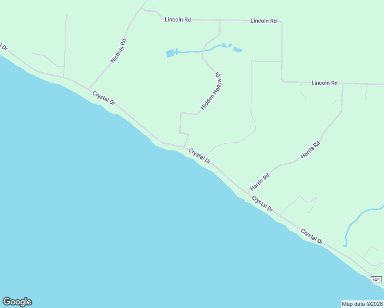 map of restaurants, bars, coffee shops, grocery stores, and more near 6612-6676 Crystal Drive in Beulah