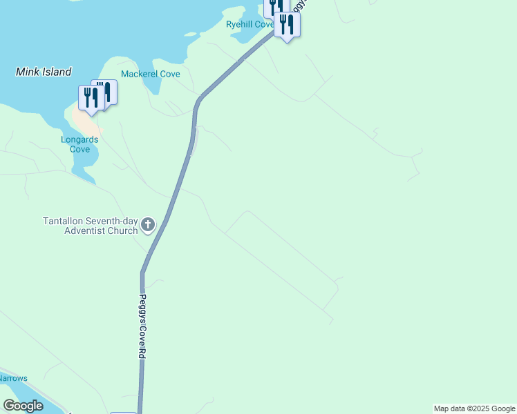 map of restaurants, bars, coffee shops, grocery stores, and more near 62 Janda Crescent in Tantallon