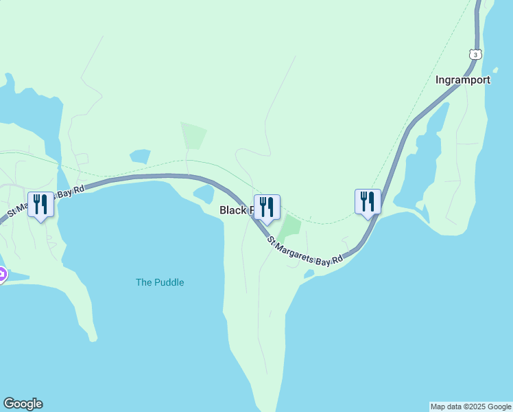 map of restaurants, bars, coffee shops, grocery stores, and more near 8493 Saint Margarets Bay Road in Black Point