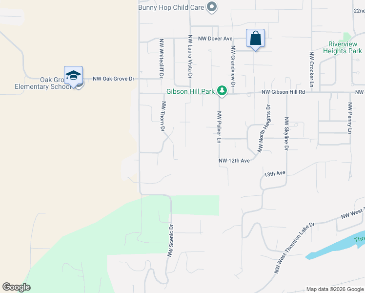 map of restaurants, bars, coffee shops, grocery stores, and more near 1390 Northwest Laura Vista Drive in Albany