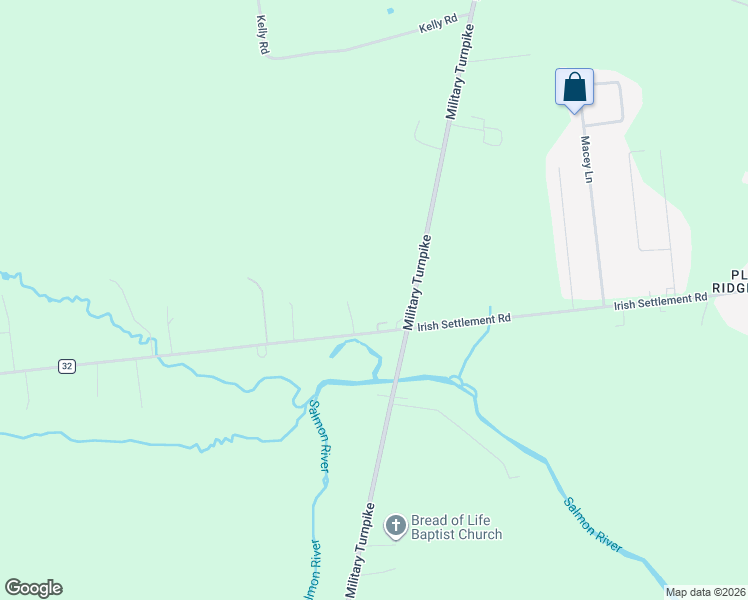 map of restaurants, bars, coffee shops, grocery stores, and more near 300 Irish Settlement Road in Plattsburgh