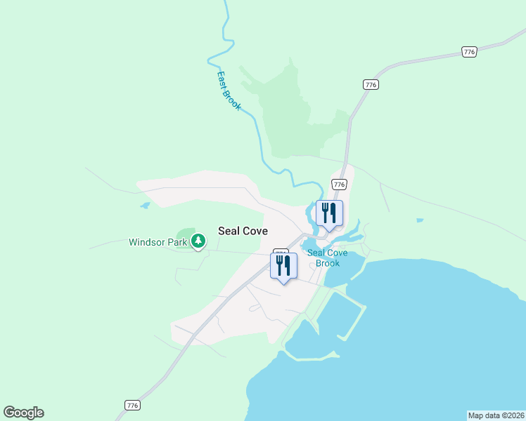 map of restaurants, bars, coffee shops, grocery stores, and more near 27 King Street in Grand Manan