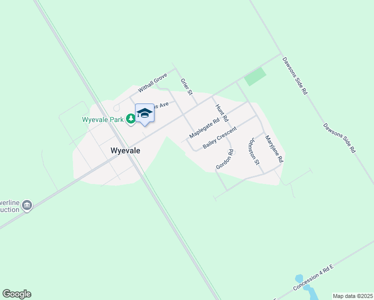 map of restaurants, bars, coffee shops, grocery stores, and more near 1 Bailey Crescent in Simcoe County