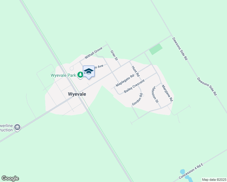 map of restaurants, bars, coffee shops, grocery stores, and more near 1 Bailey Crescent in Simcoe County