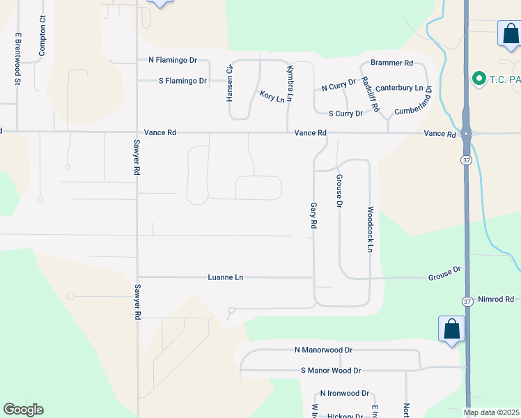 map of restaurants, bars, coffee shops, grocery stores, and more near 4500-4958 Mobile Trail in Traverse City