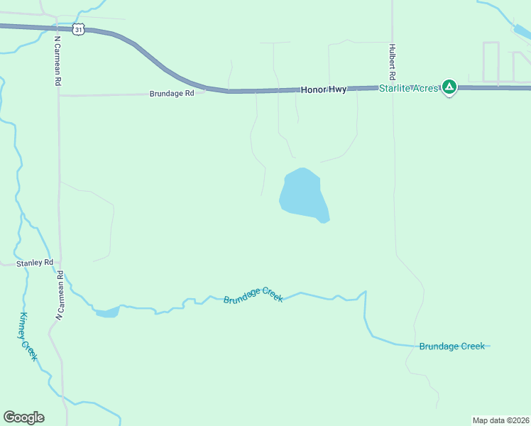 map of restaurants, bars, coffee shops, grocery stores, and more near 1725 Lake Louise Road in Interlochen