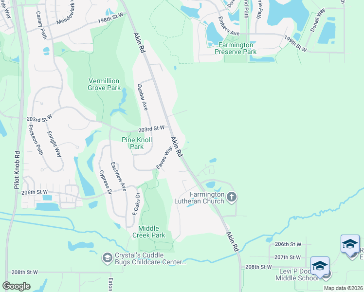 map of restaurants, bars, coffee shops, grocery stores, and more near 20322 Akin Road in Farmington