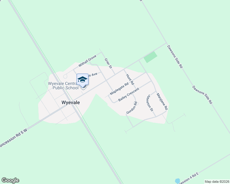 map of restaurants, bars, coffee shops, grocery stores, and more near 19 Maplegate Road in Simcoe County