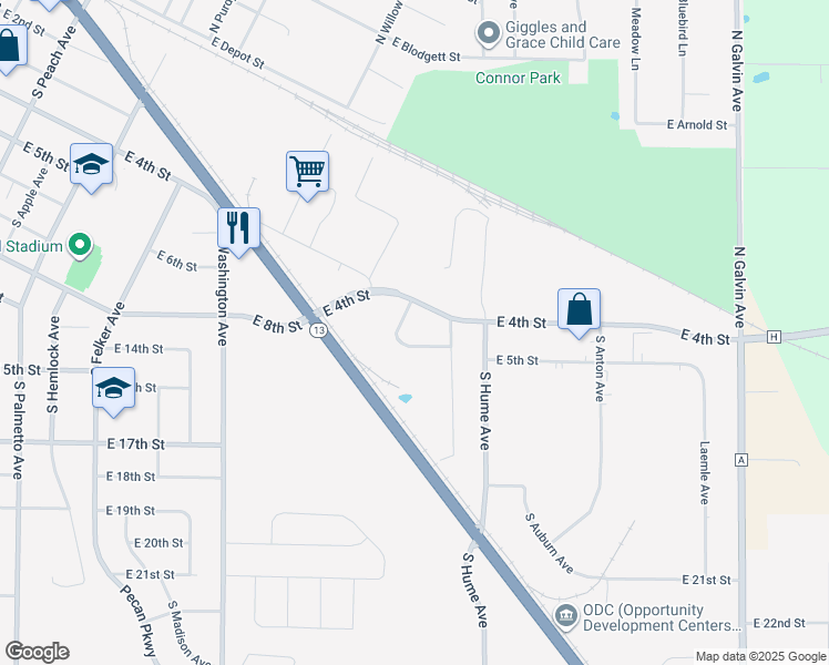 map of restaurants, bars, coffee shops, grocery stores, and more near 1901 South Karau Drive in Marshfield