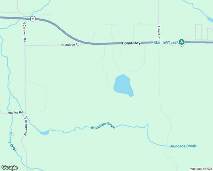 map of restaurants, bars, coffee shops, grocery stores, and more near 1725 Lake Louise Road in Interlochen