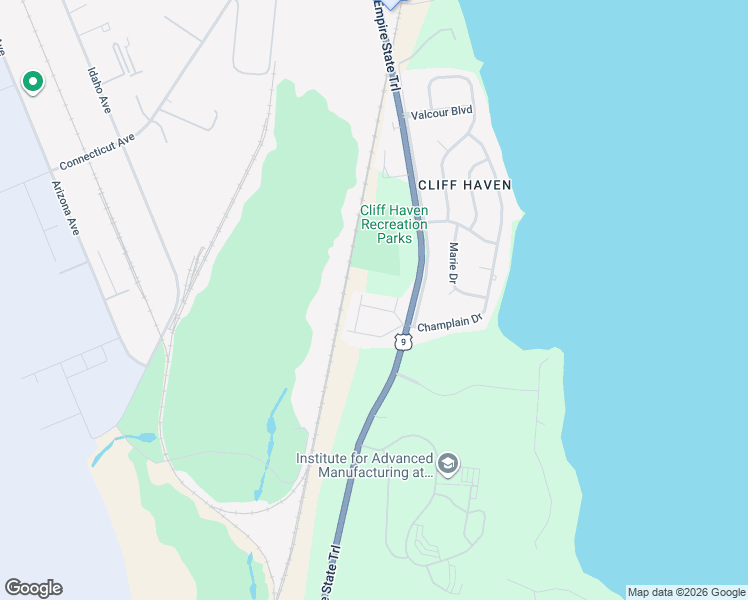 map of restaurants, bars, coffee shops, grocery stores, and more near 4 Deepdale Road in Plattsburgh