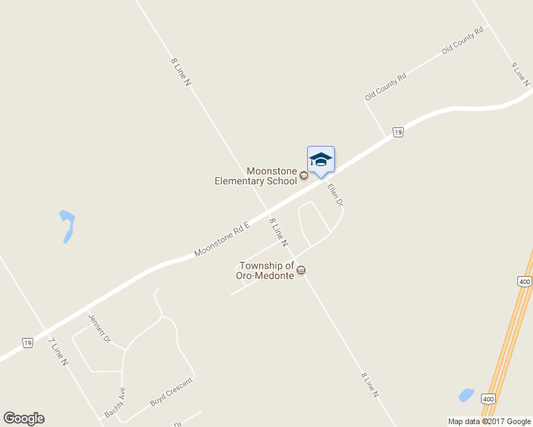 map of restaurants, bars, coffee shops, grocery stores, and more near in Oro-Medonte