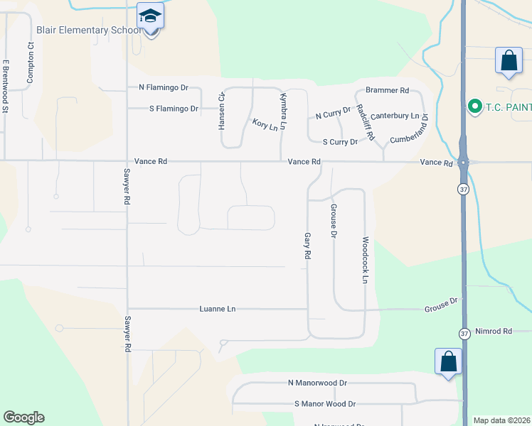 map of restaurants, bars, coffee shops, grocery stores, and more near 4586 Choice Circle in Traverse City