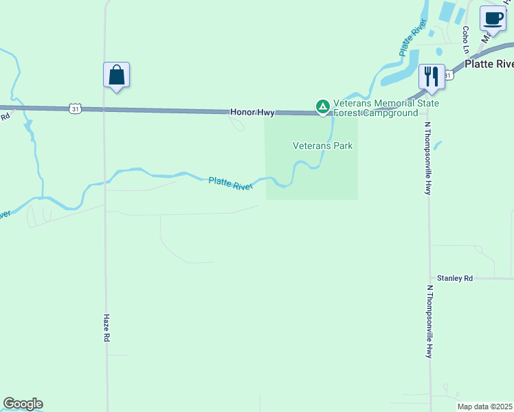 map of restaurants, bars, coffee shops, grocery stores, and more near 14518 Deer Valley Ln in Beulah