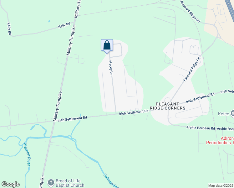 map of restaurants, bars, coffee shops, grocery stores, and more near 13 Macey Lane in Plattsburgh
