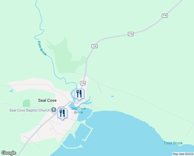 map of restaurants, bars, coffee shops, grocery stores, and more near 23 Red Point Road in Grand Manan