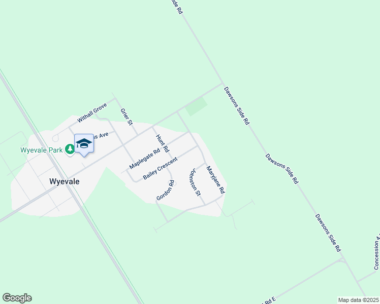 map of restaurants, bars, coffee shops, grocery stores, and more near 63 Bailey Crescent in Simcoe County