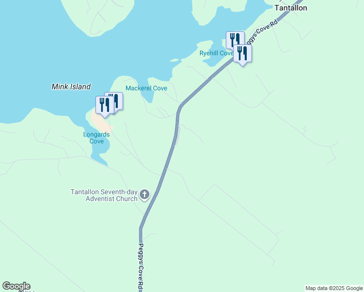 map of restaurants, bars, coffee shops, grocery stores, and more near 15 Fox Pen Road in Tantallon