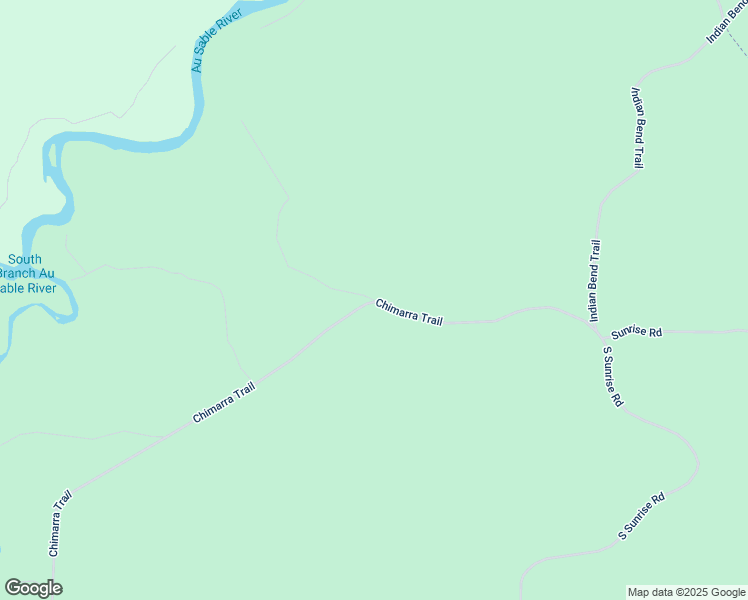 map of restaurants, bars, coffee shops, grocery stores, and more near 1600 Cooksey Trail in Grayling