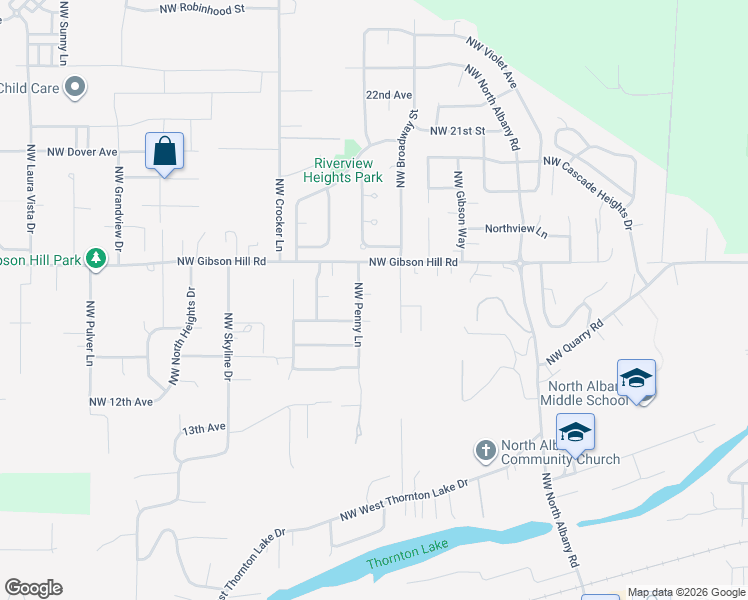 map of restaurants, bars, coffee shops, grocery stores, and more near 1612 Northwest Broadway Street in Albany