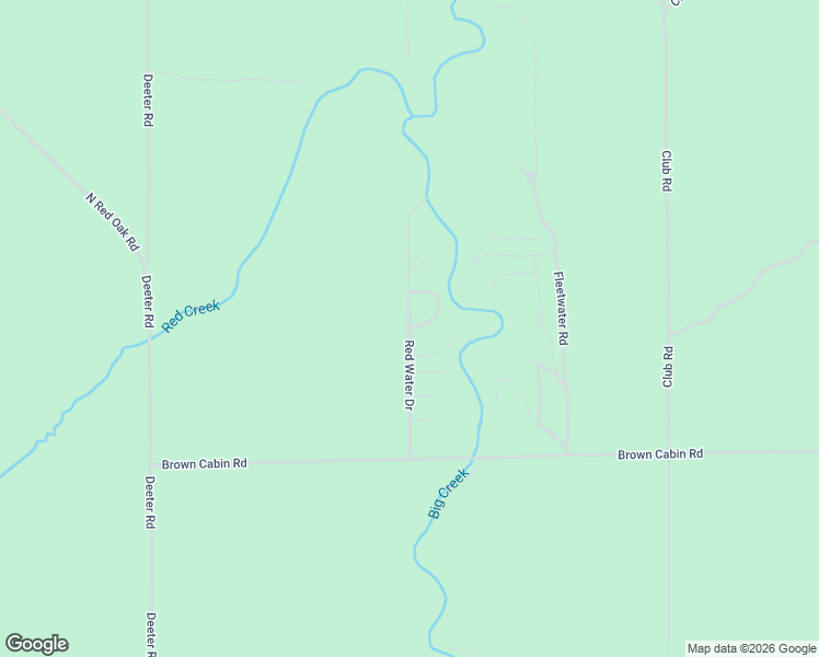 map of restaurants, bars, coffee shops, grocery stores, and more near Red Water Drive in Oscoda County