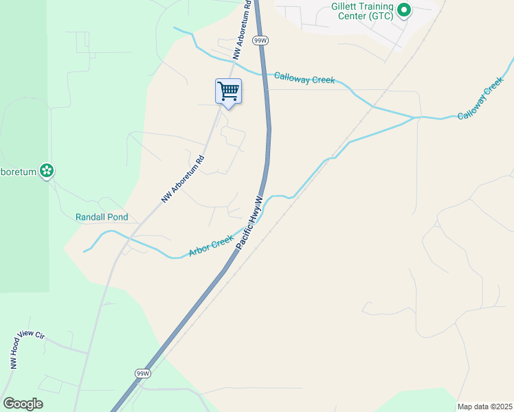 map of restaurants, bars, coffee shops, grocery stores, and more near Pacific Highway West in Corvallis