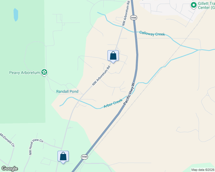 map of restaurants, bars, coffee shops, grocery stores, and more near Northwest Earliblue Drive in Benton County