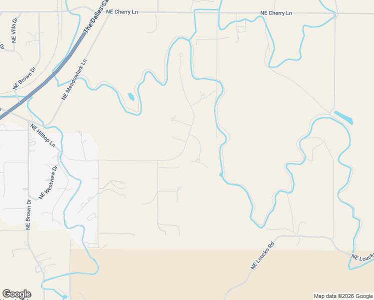 map of restaurants, bars, coffee shops, grocery stores, and more near 2122 Northeast Hilltop Lane in Madras