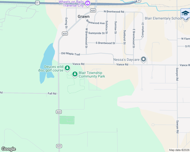 map of restaurants, bars, coffee shops, grocery stores, and more near 5678-5762 Vance Rd in Grand Traverse
