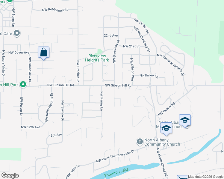 map of restaurants, bars, coffee shops, grocery stores, and more near 1612 Northwest Broadway Street in Albany