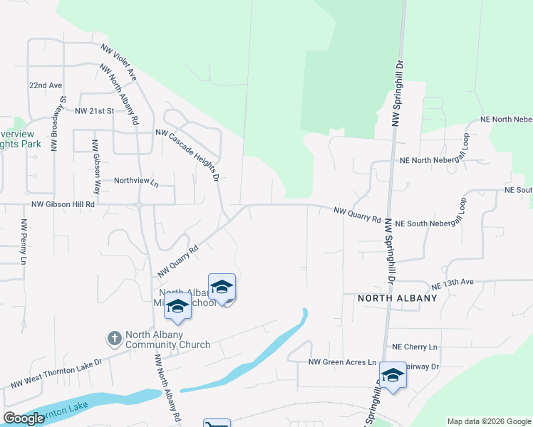 map of restaurants, bars, coffee shops, grocery stores, and more near 514 NW Quarry Rd in Albany