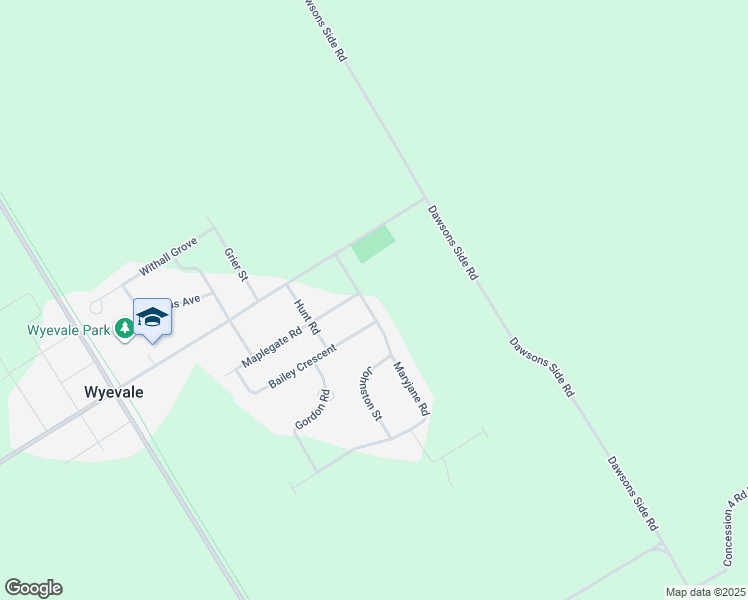 map of restaurants, bars, coffee shops, grocery stores, and more near 21 Maryjane Road in Simcoe County