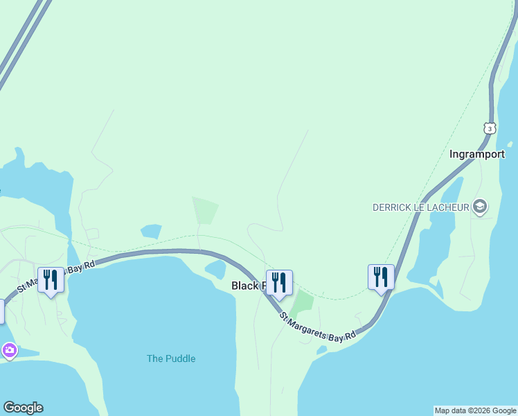 map of restaurants, bars, coffee shops, grocery stores, and more near 130 Whitecap Ridge in Black Point