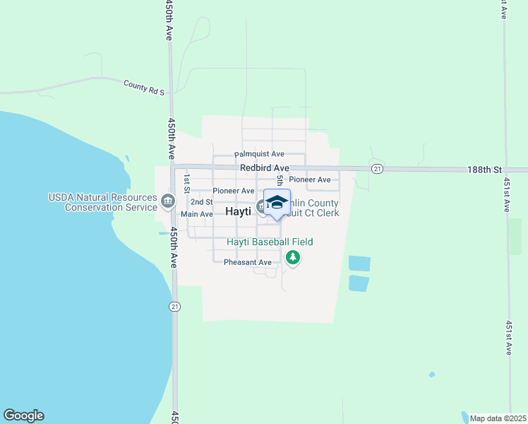 map of restaurants, bars, coffee shops, grocery stores, and more near 300 4th Street in Hayti