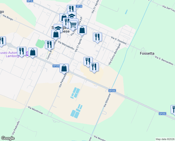 map of restaurants, bars, coffee shops, grocery stores, and more near 29 Viale della Repubblica in Bologna