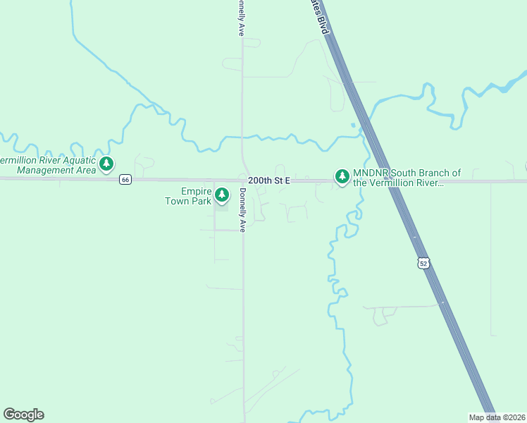 map of restaurants, bars, coffee shops, grocery stores, and more near 4528 200th Street East in Hastings