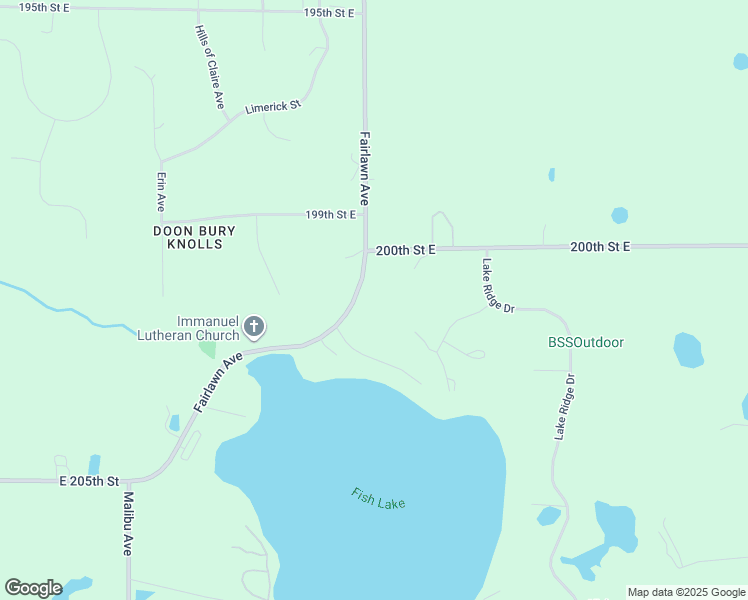 map of restaurants, bars, coffee shops, grocery stores, and more near 20121 Fairlawn Avenue in Prior Lake