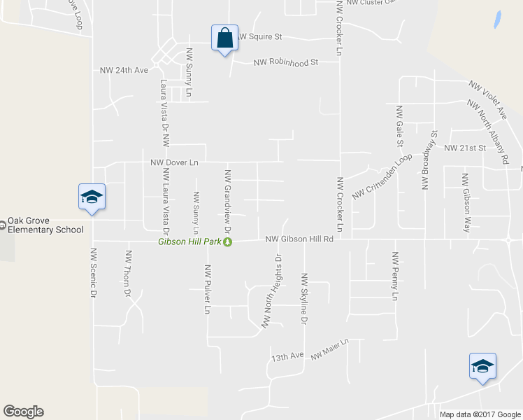 map of restaurants, bars, coffee shops, grocery stores, and more near 1819 Northwest Whitmore Avenue in Albany