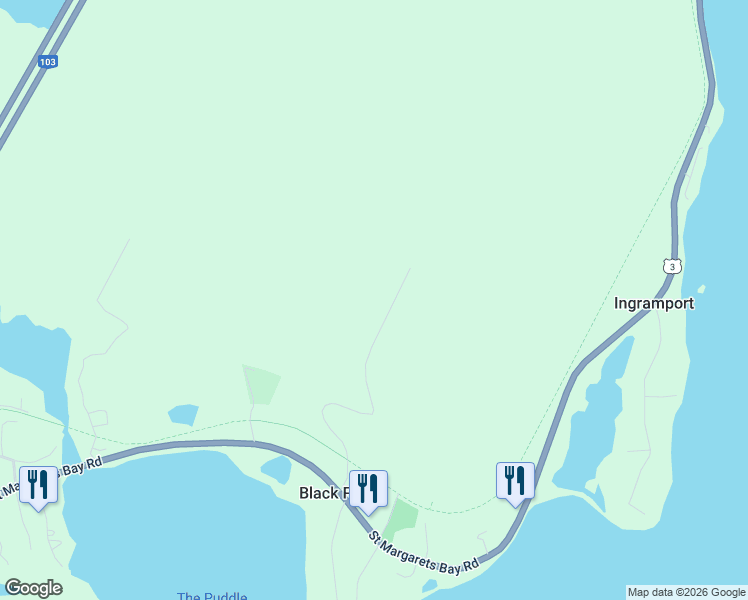 map of restaurants, bars, coffee shops, grocery stores, and more near 120 Deeridge Road in Black Point