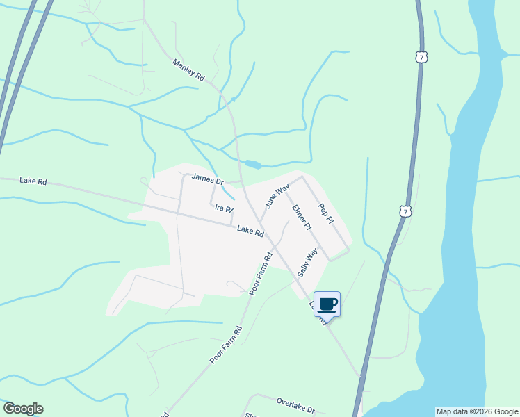 map of restaurants, bars, coffee shops, grocery stores, and more near 15 Manley Road in Milton