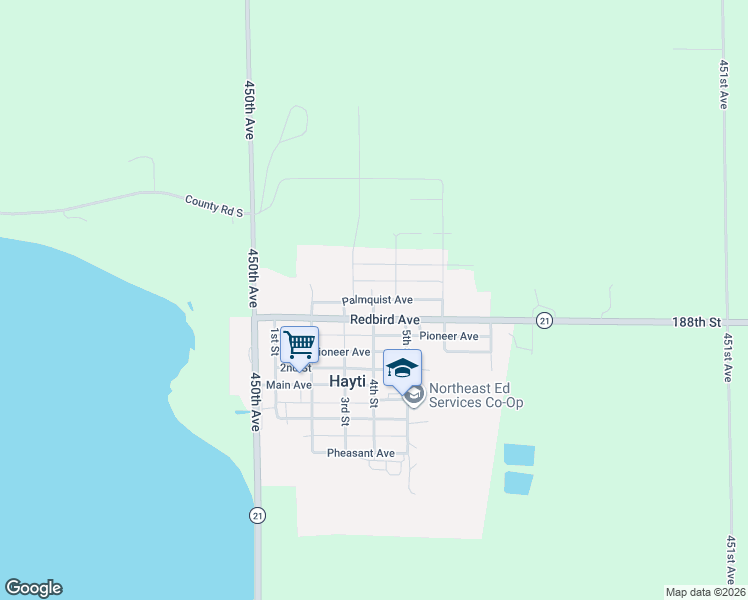 map of restaurants, bars, coffee shops, grocery stores, and more near Palmquist Ave in Hayti